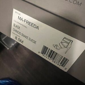 MA-FREEDA: BLACK CHINOIS SNAKE SUEDE